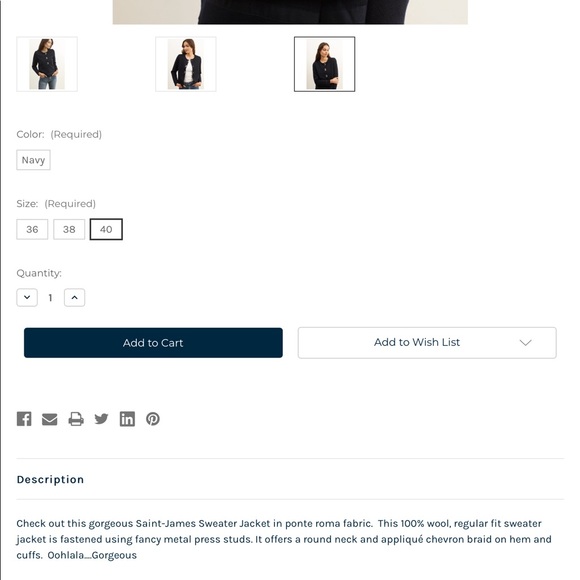 St James brand nwt sweater - Picture 3 of 10